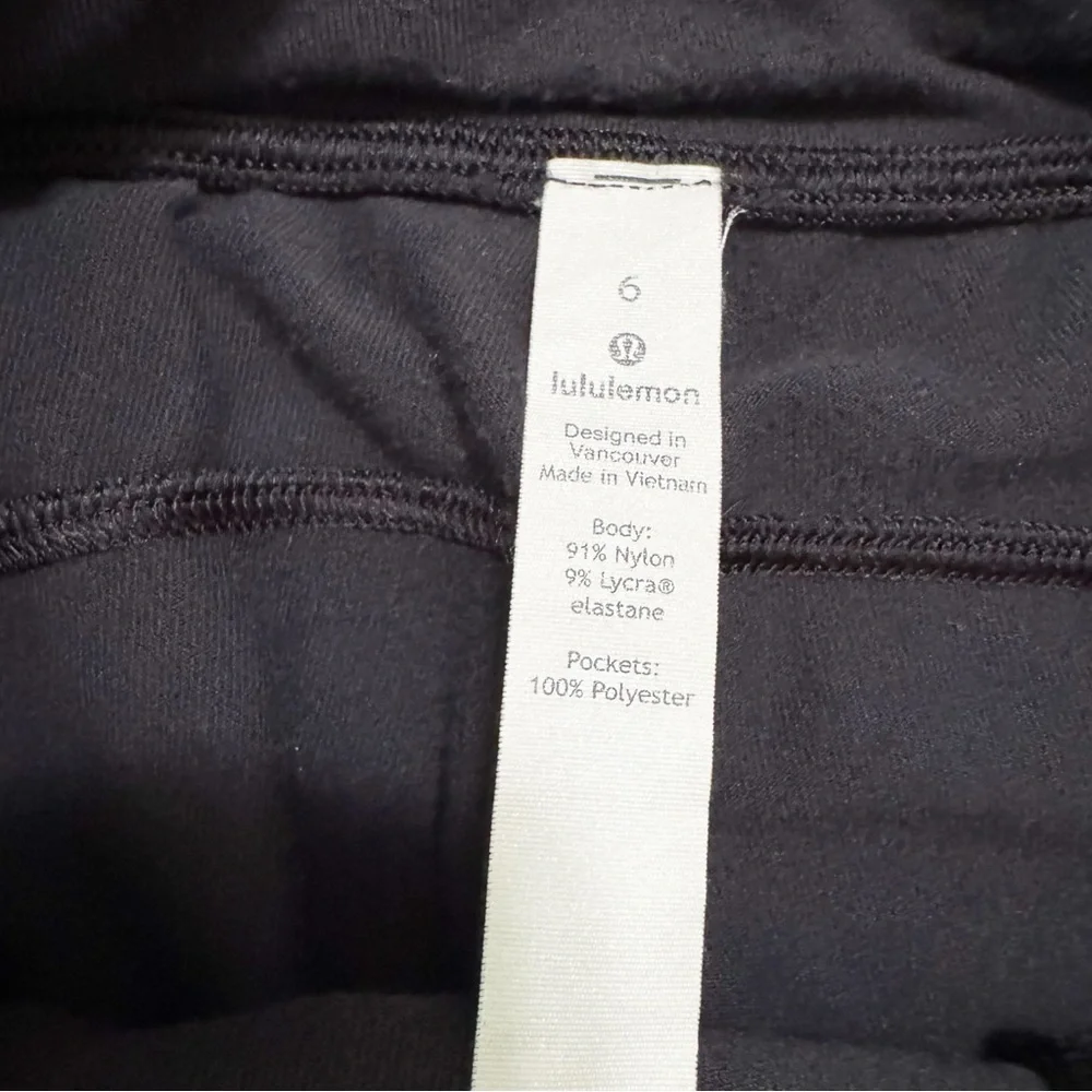 Lululemon Ready To Rulu Black Pant 29” 6